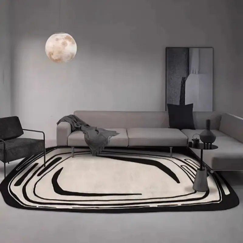 Irregular Shaped Rug Eclispo Hand Tufted Carpet