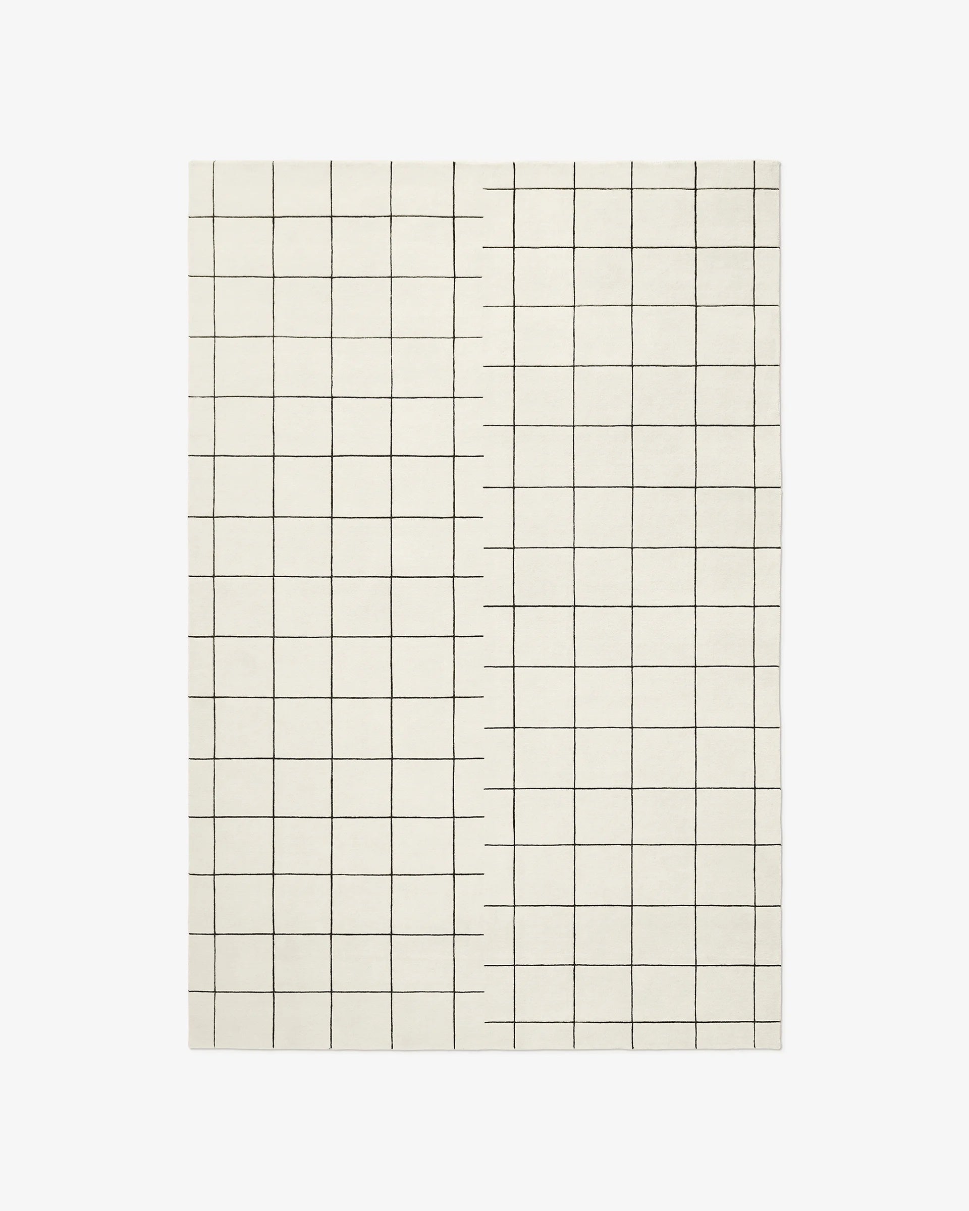 Cubora White woolen Hand Tufted Carpet