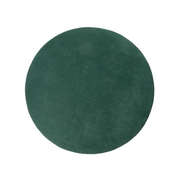Orbit Round Green Hand Tufted Carpet
