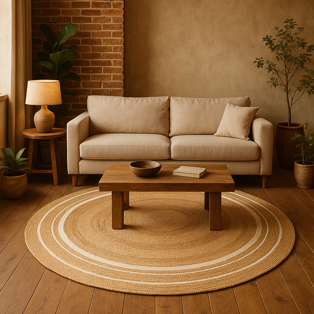 Sora Natural Braided Jute Carpet Round