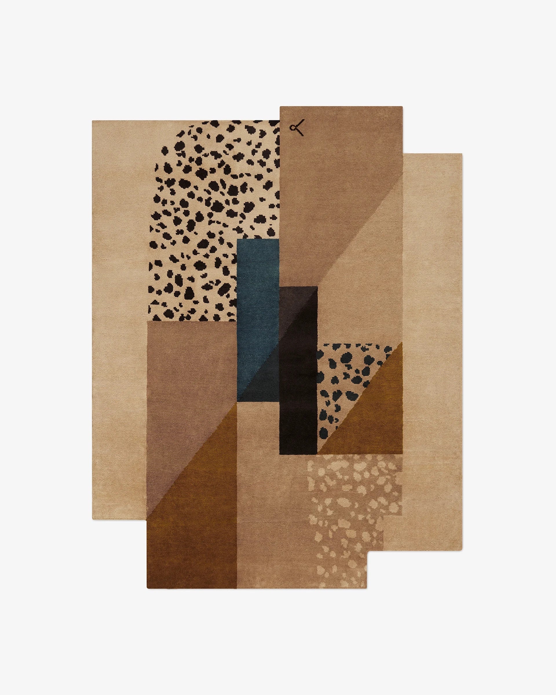 Irregular Shaped Rug Solvane woolen Hand Tufted Carpet
