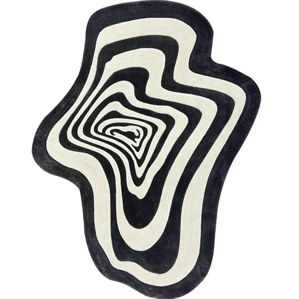 Irregular Shaped Flowzaic Hand Tufted Carpet