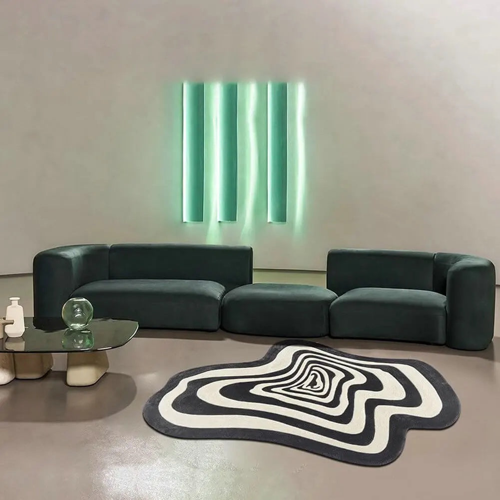 Irregular Shaped Flowzaic Hand Tufted Carpet
