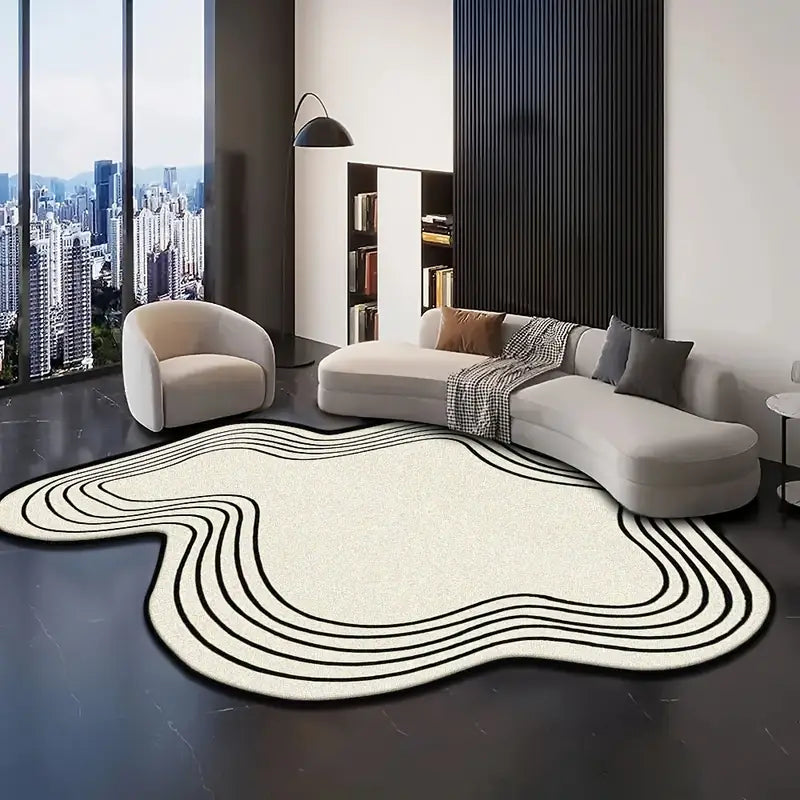 Irregular Shaped Wavura Hand Tufted Carpet
