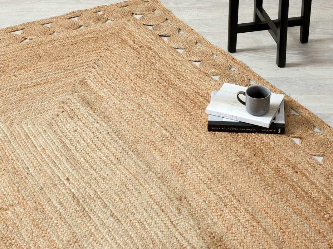 Solstice Edge Natural Jute Braided Carpet