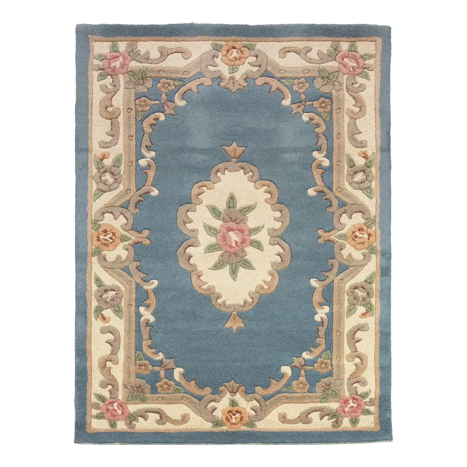 Roselyn Hand-Tufted Wool Blue Handmade Carpet