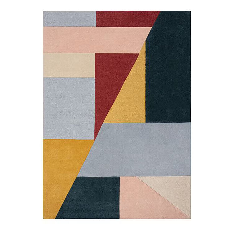 Gridora Hand-Tufted Wool Multicolor Handmade Carpet