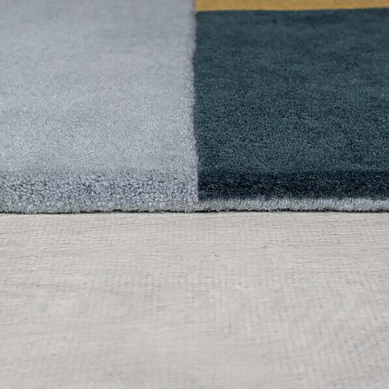 Gridora Hand-Tufted Wool Multicolor Handmade Carpet