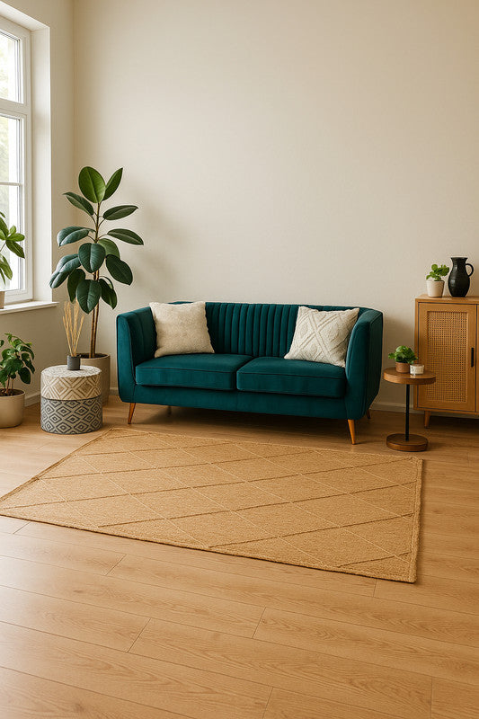 Lunara Diamond Natural Fiber Jute Carpet