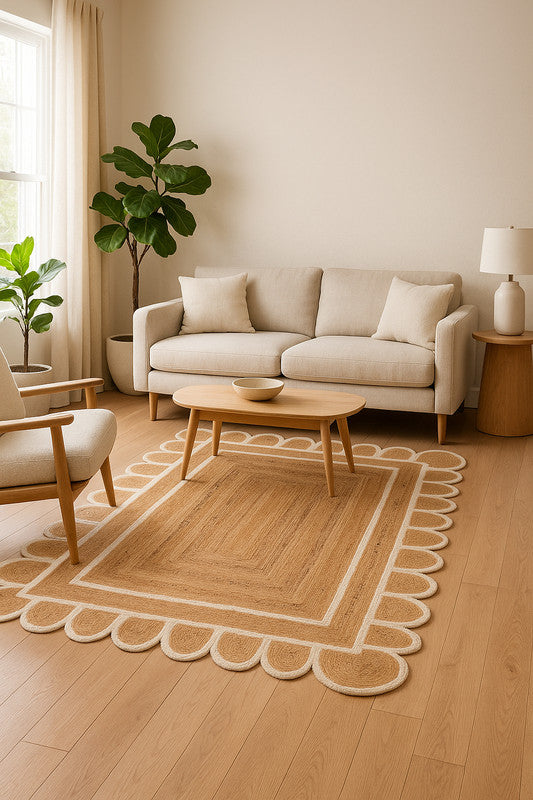 Elora Edge Rectangular Braided Jute Carpet