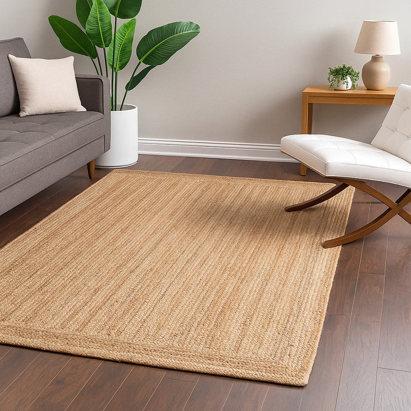 Terra Plain Natural Jute Braided Carpet