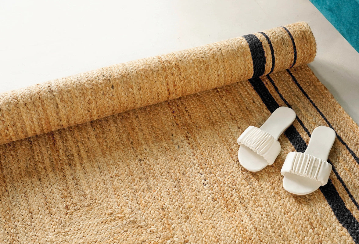 Savannah Linea Natural Fiber Braided Jute Carpet