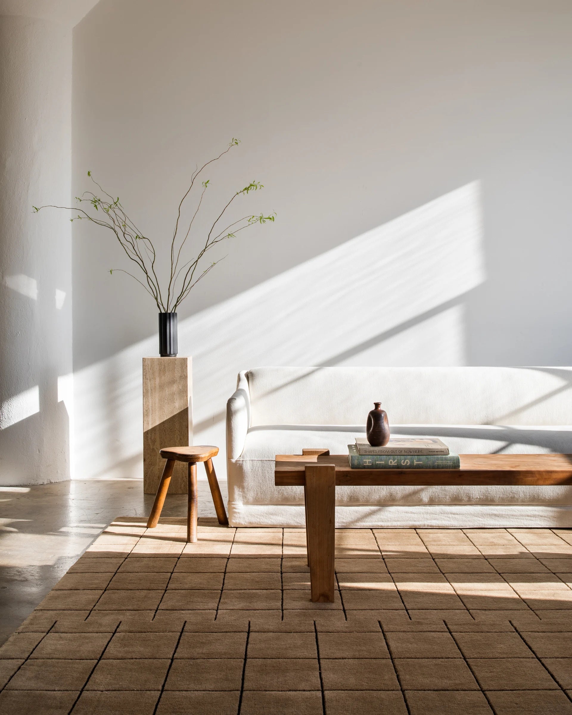 Cubora Brown woolen Hand Tufted Carpet