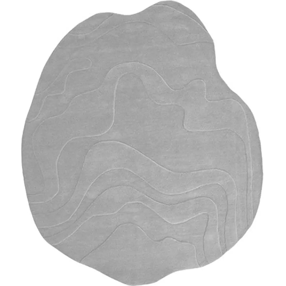Irregular Shaped Orbix Grey Hand Tufted Carpet