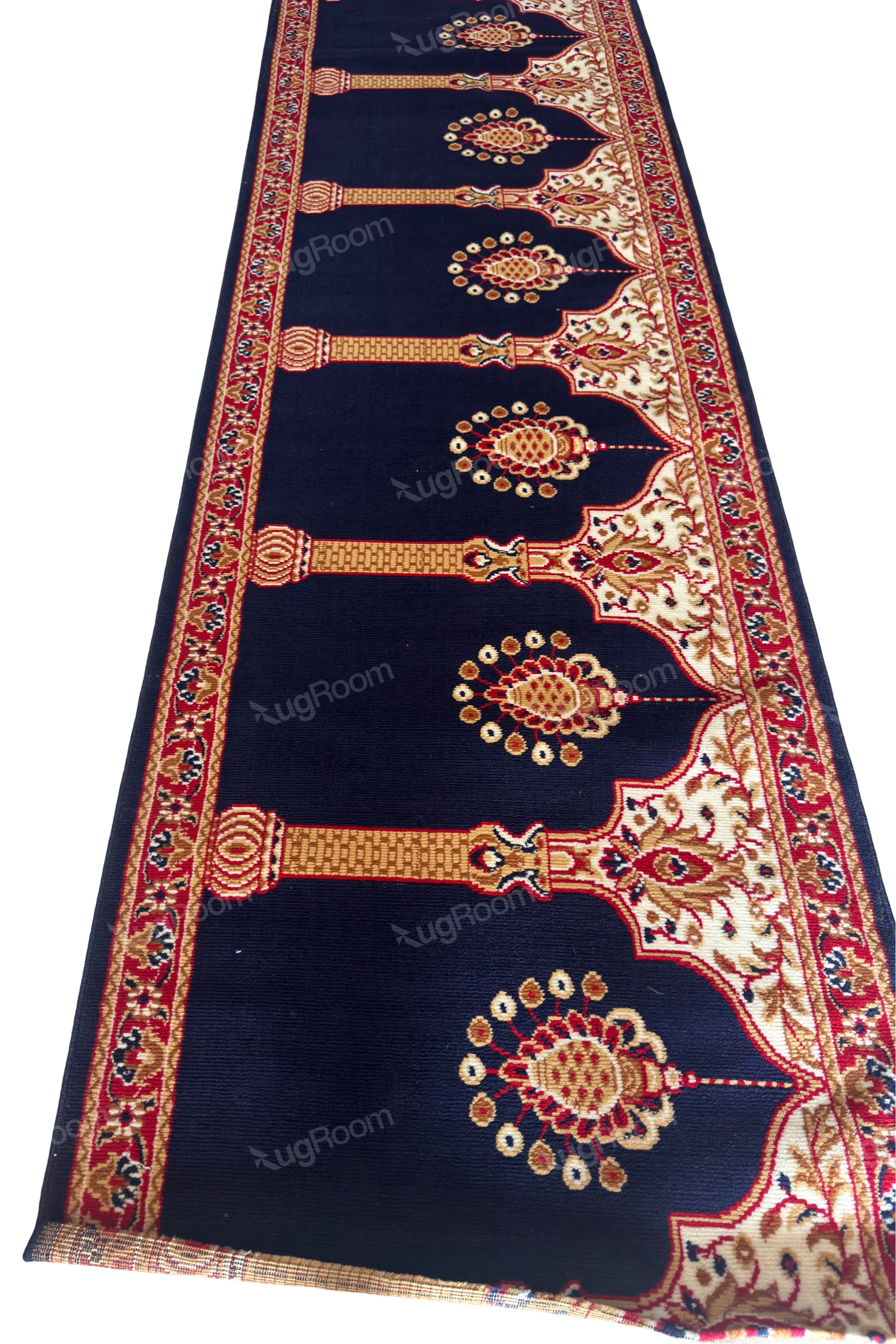 Blue chandelier Janamaz Roll – Soft & Durable Prayer Carpet Mat for Mosque & Home