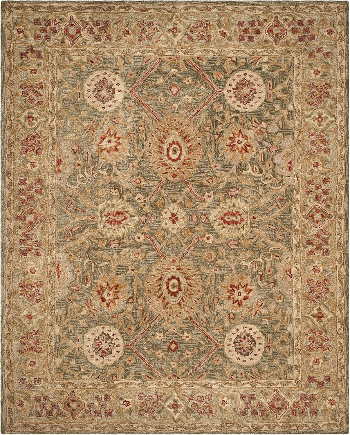 Oriental Grace Green woolen Hand Tufted Carpet