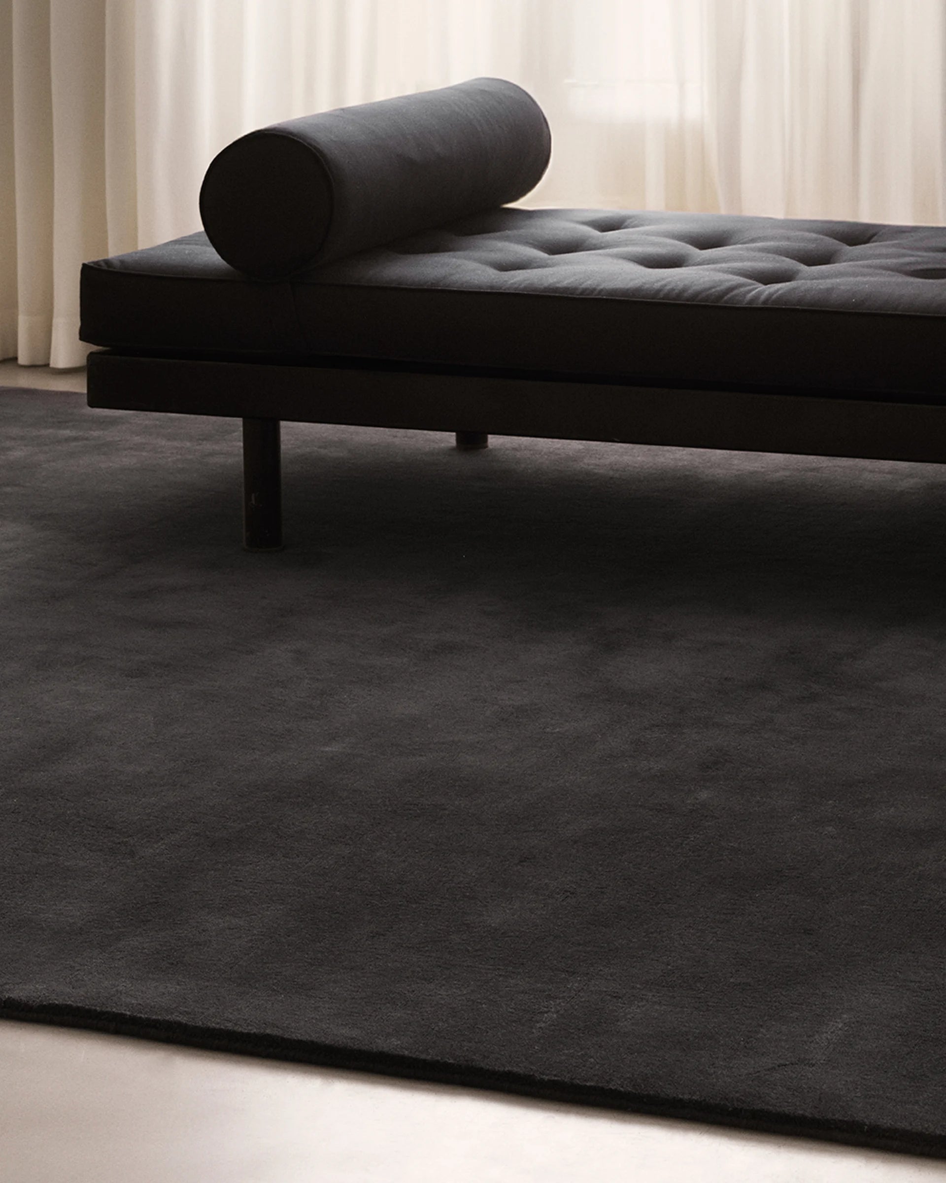 Dark Grey woolen Hand Tufted Carpet