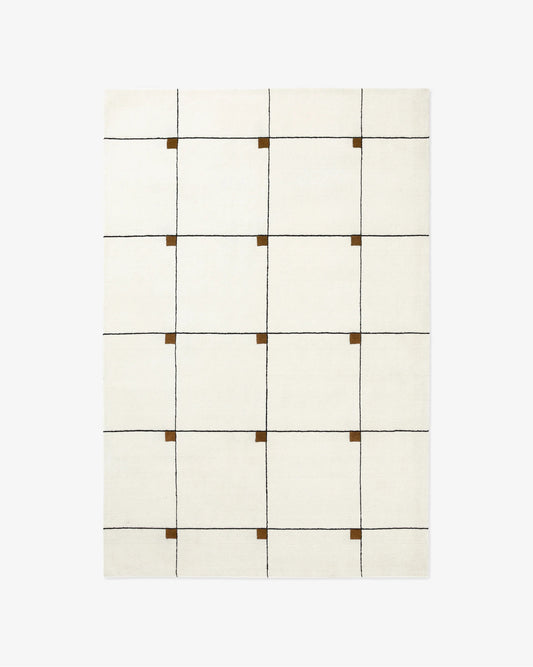 Edificio White Woolen Hand Tufted Carpet