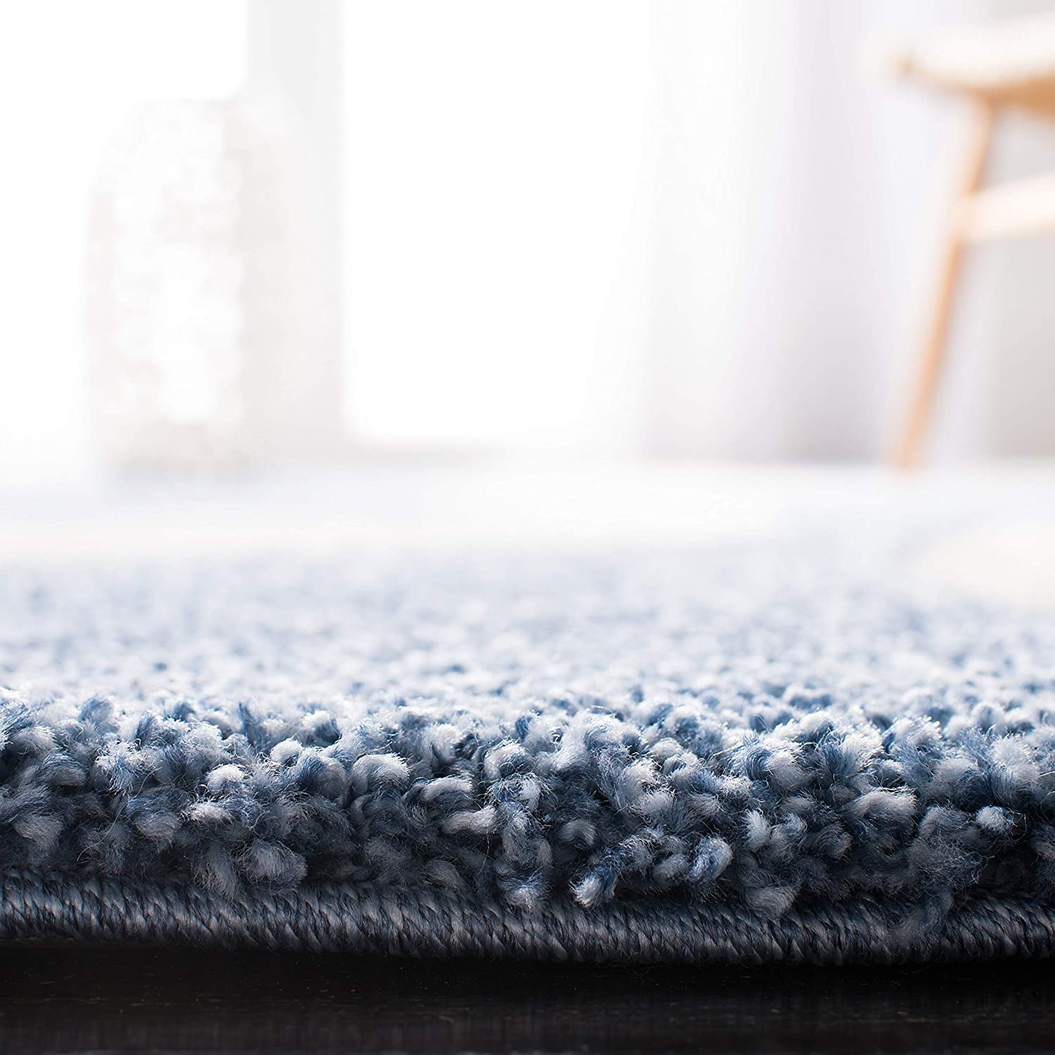 Rug Room Blue Orbit Shaggy Carpet