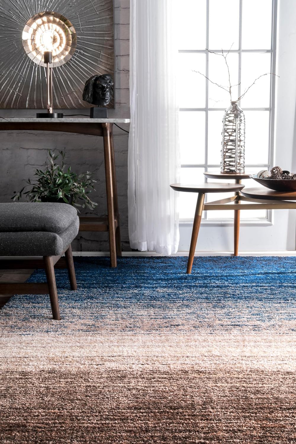 Rug Room Blue Mixture Shaggy Carpet