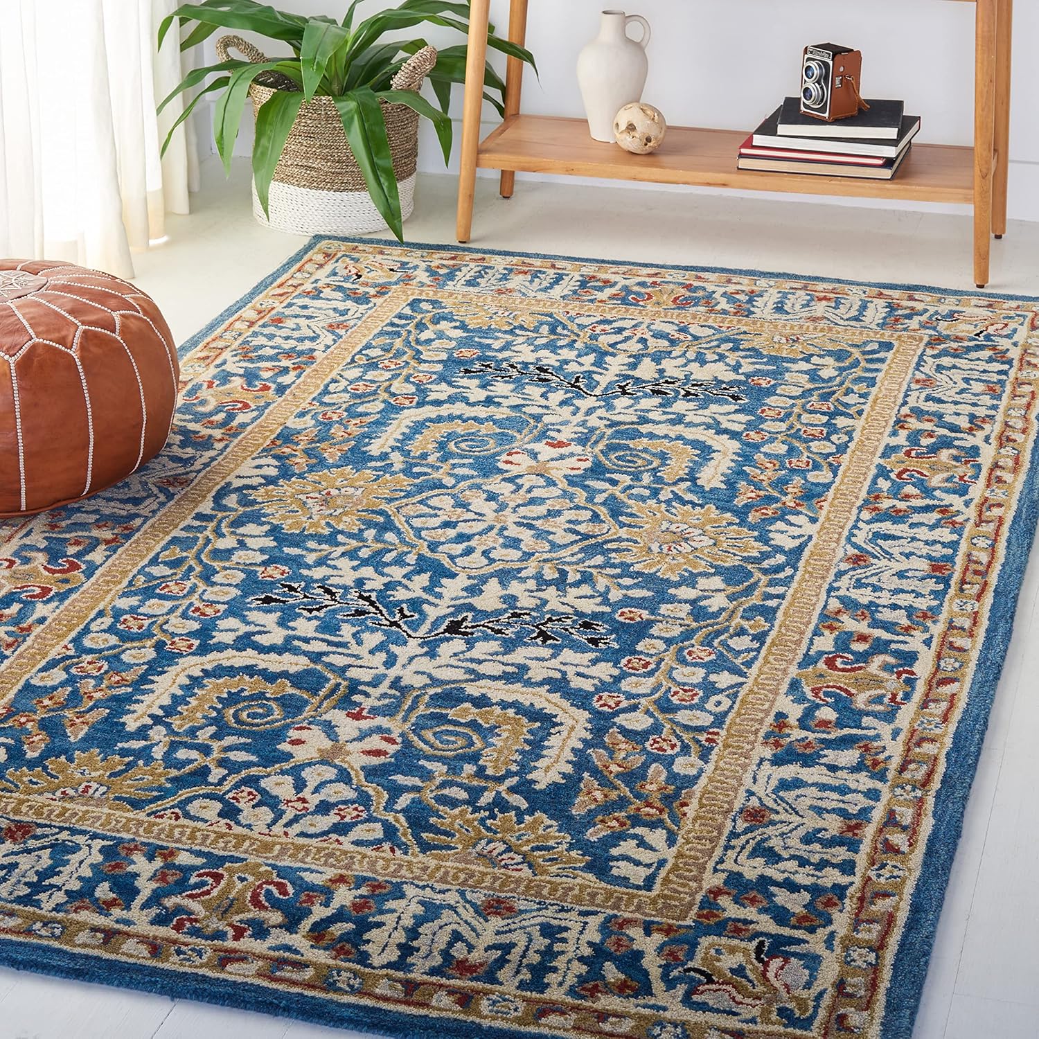 Shabnam Blue woolen Hand Tufted Carpet