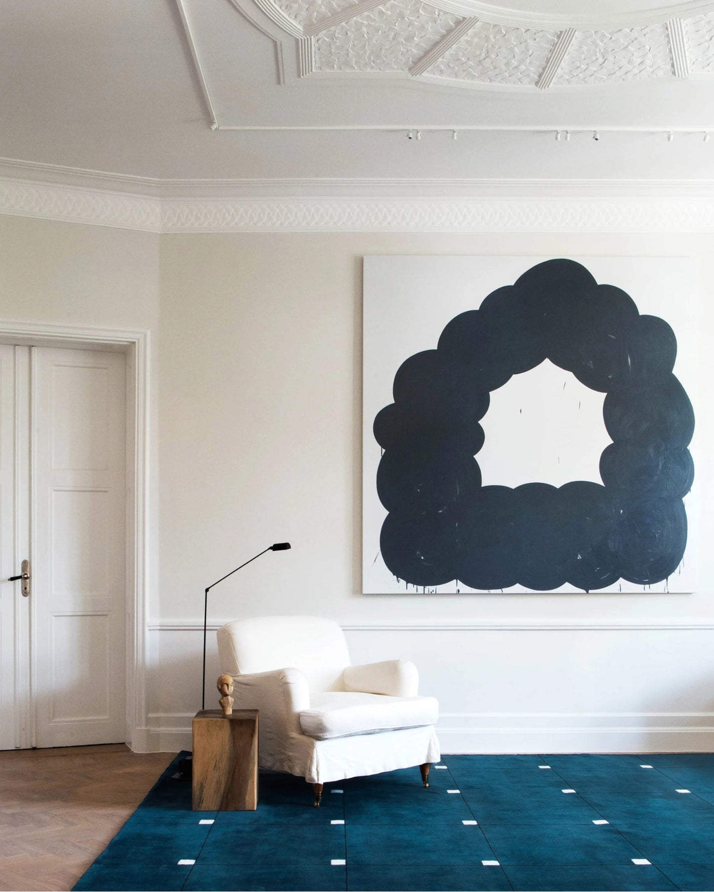 Edificio Blue Woolen Hand Tufted Carpet