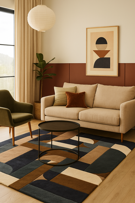 Gridlock Hand Tufted Wool Carpet