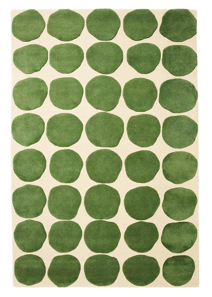 Green Dot Hand Tufted Carpet