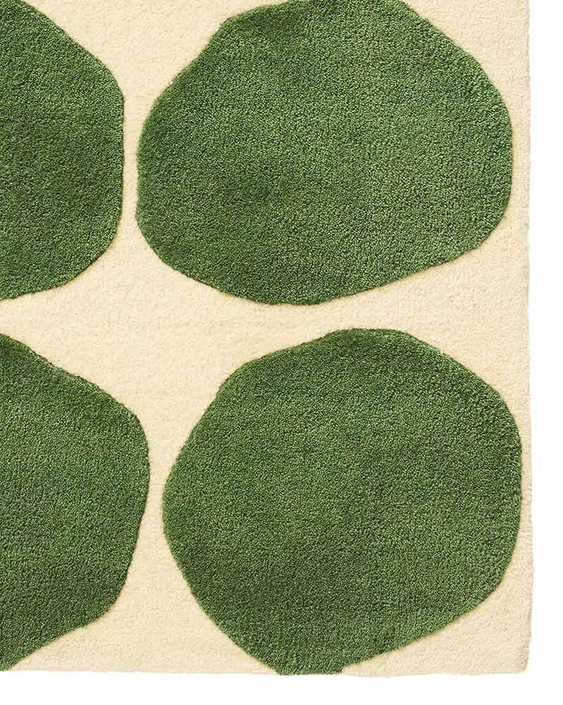 Green Dot Hand Tufted Carpet