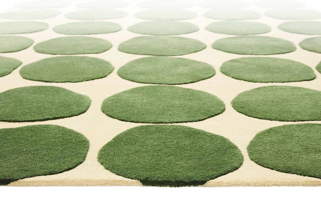 Green Dot Hand Tufted Carpet