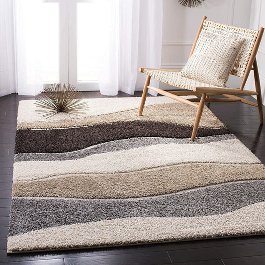 Order Beige Wave Shaggy Carpet Online - Rug Room