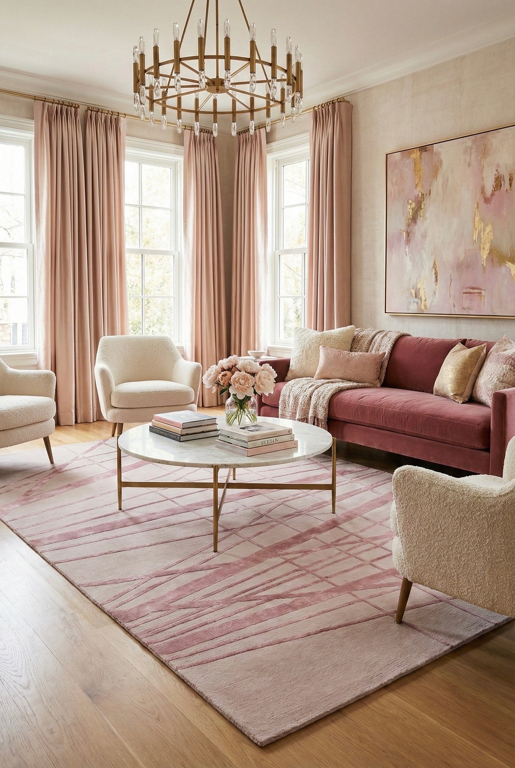 Rose Weave Hand-Tufted Wool & Silk Carpet