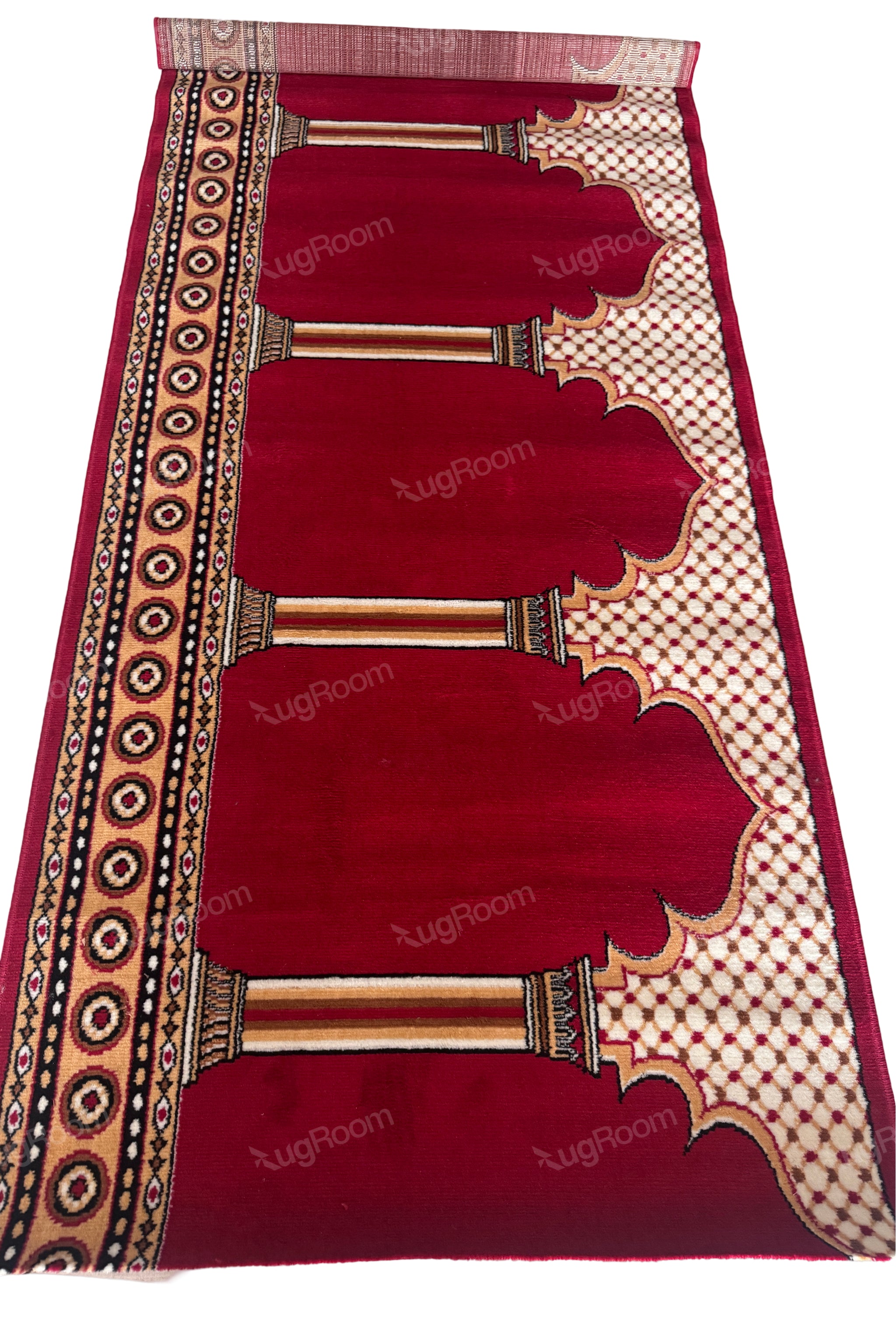 Red Dot Janamaz Roll – Soft & Durable Prayer Carpet Mat for Mosque & Home