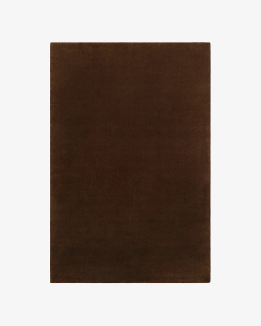 Chocolate Brown woolen Hand Tufted Carpet