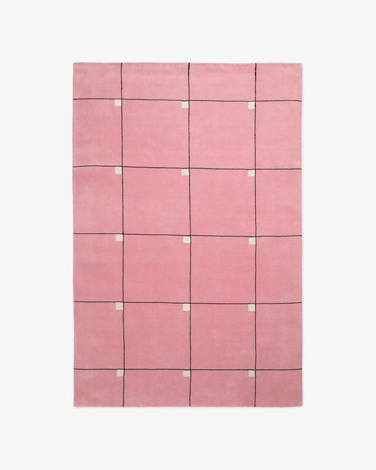 Edificio Pink woolen Hand Tufted Carpet