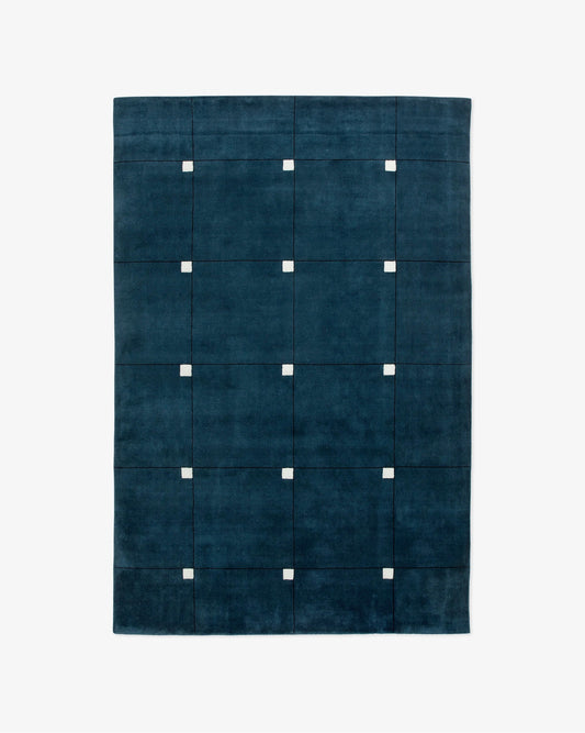 Edificio Blue Woolen Hand Tufted Carpet