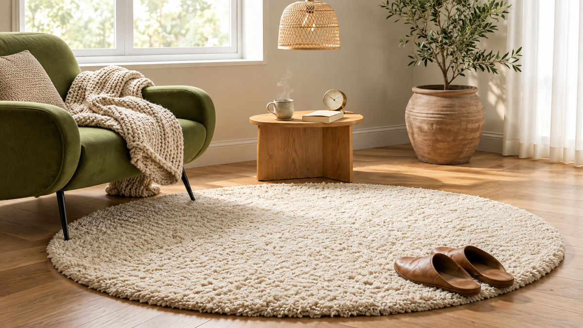 Round Shaggy Carpets