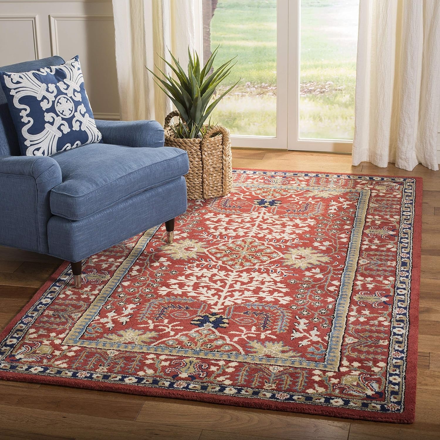 Shabnam Red woolen Hand Tufted Carpet