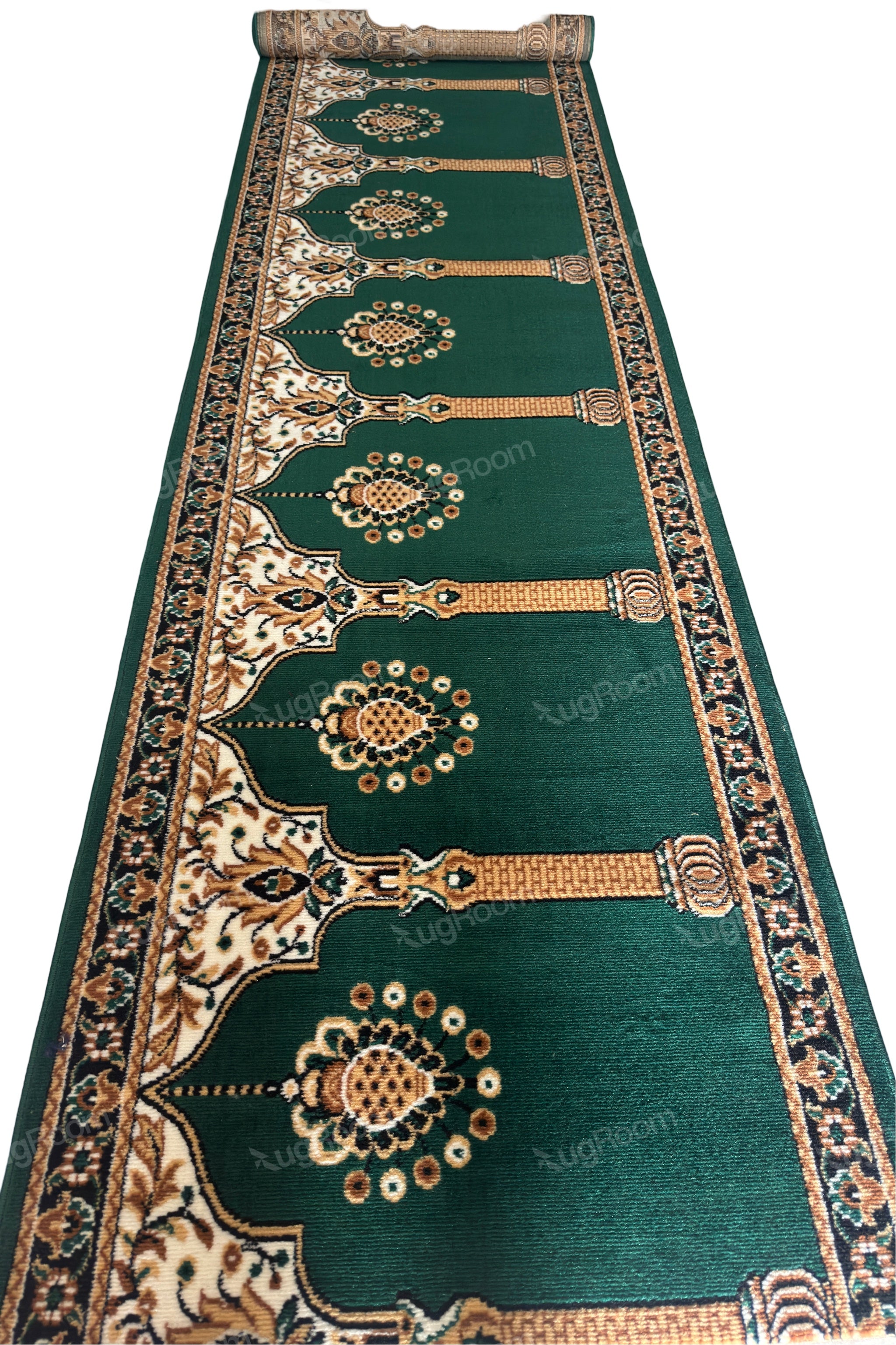 Green chandelier Janamaz Roll – Soft & Durable Prayer Carpet Mat for Mosque & Home