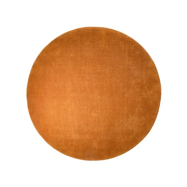 Orbit Round Gold Hand Tufted Carpet