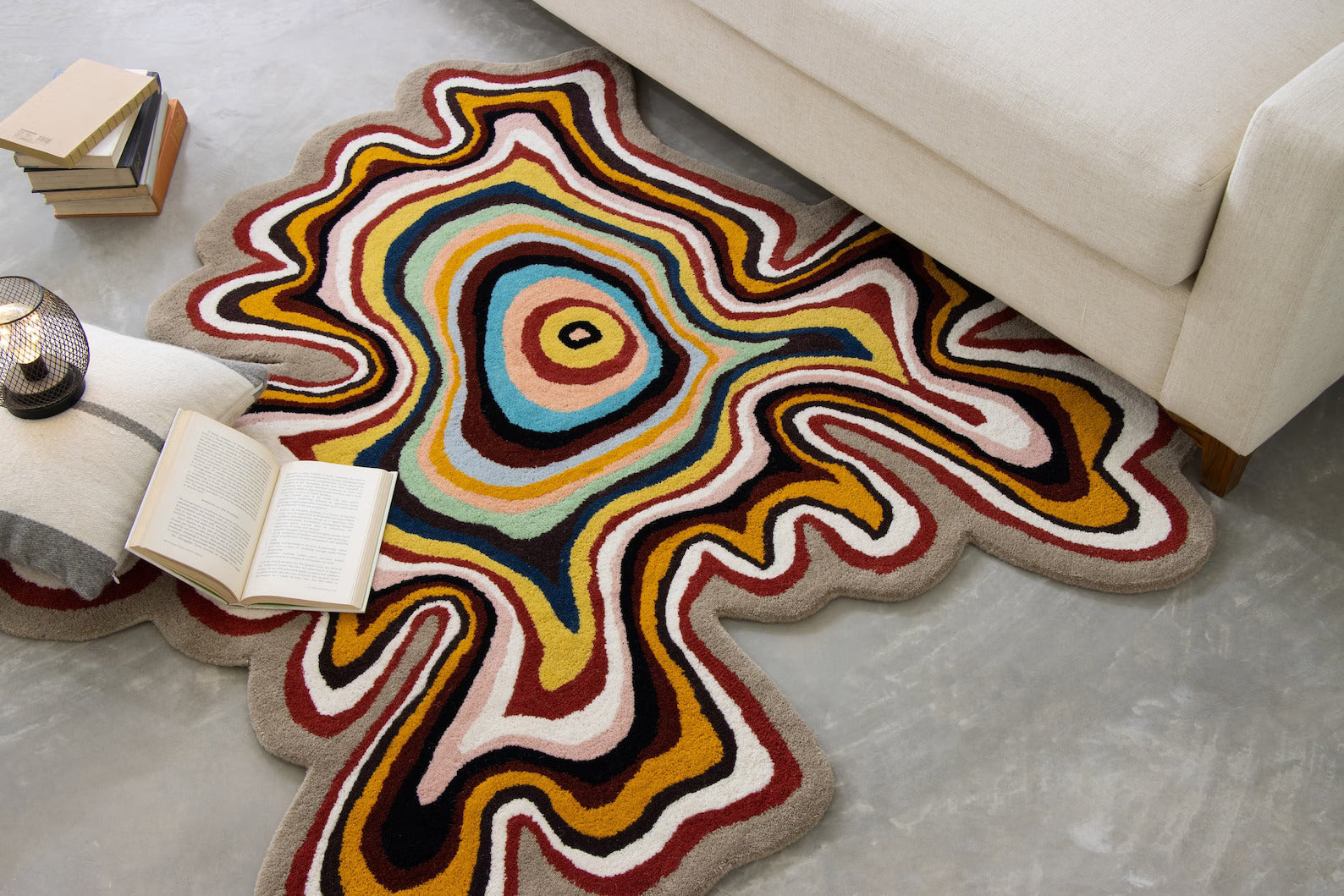 Amoeba Irregular Shape Hand Tufted Carpet