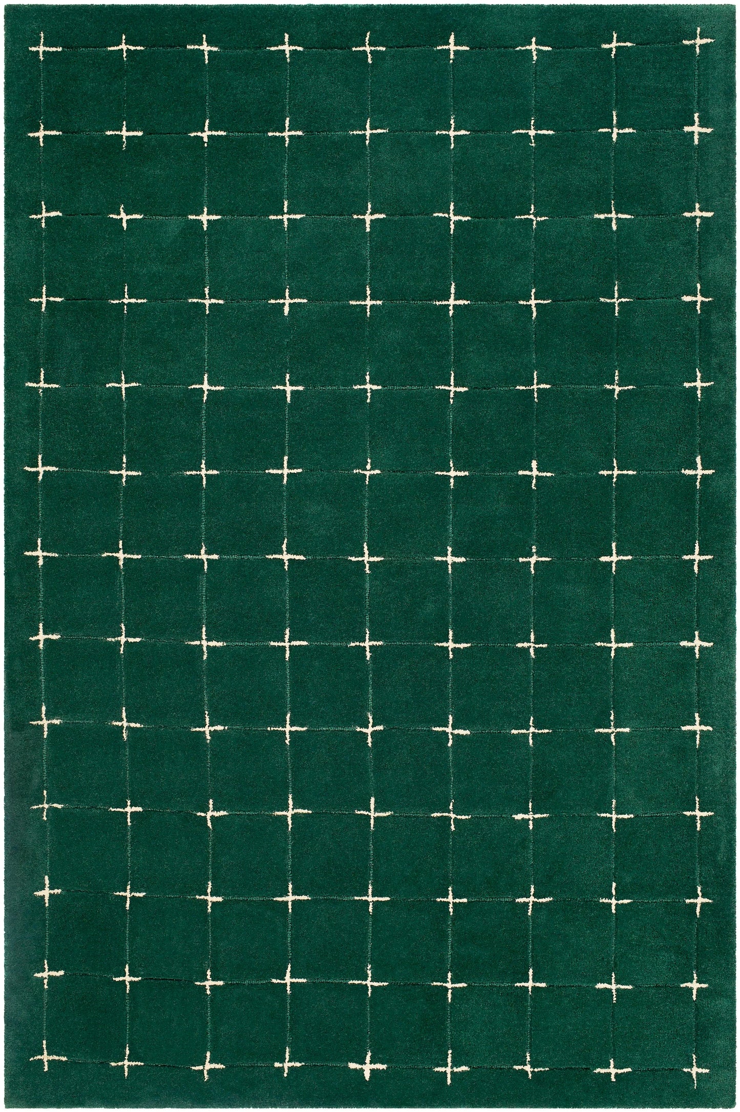 Green plus woolen Hand Tufted handmade Carpet