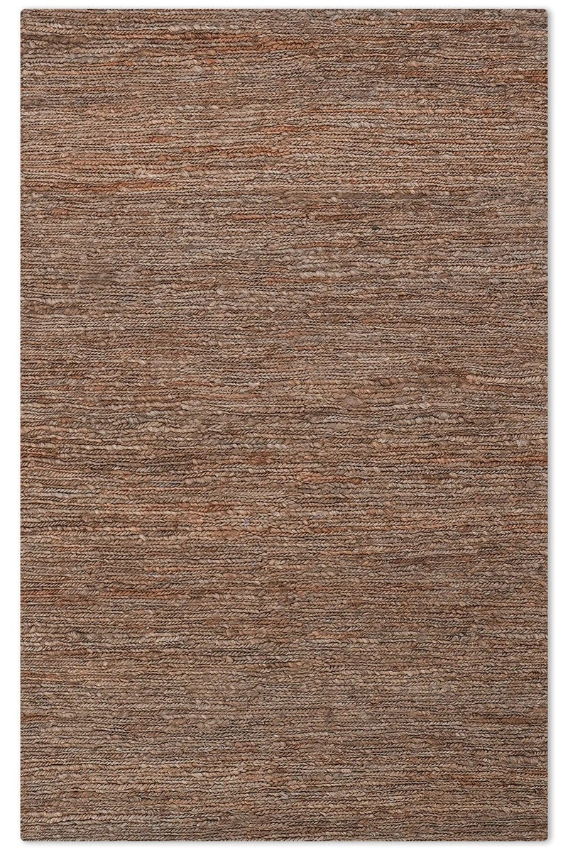 Ember Bark Earthy Brown Hand-Knotted Jute Carpet