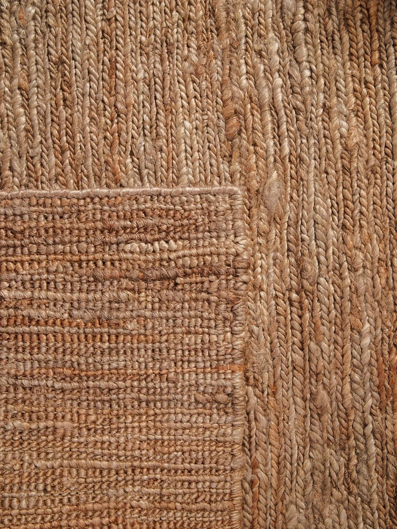 Ember Bark Earthy Brown Hand-Knotted Jute Carpet