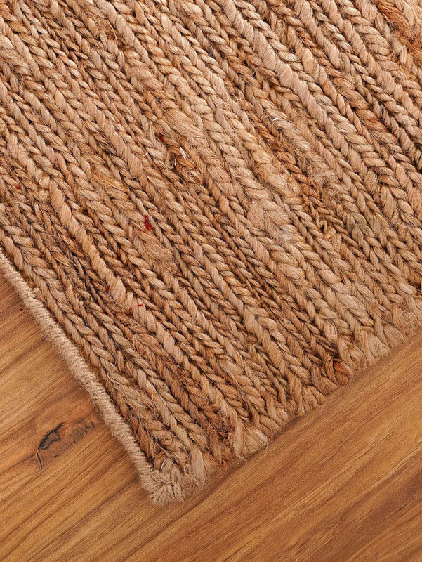 Amber Dune Natural Tan Hand-Knotted Jute Carpet