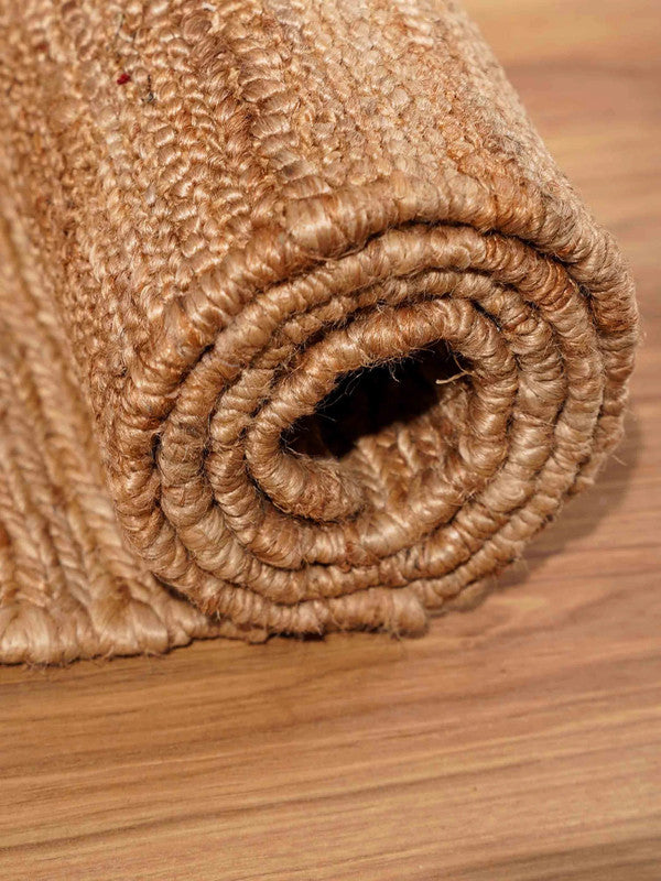 Amber Dune Natural Tan Hand-Knotted Jute Carpet