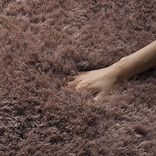 Chocolate Brown Plush Shaggy Carpet