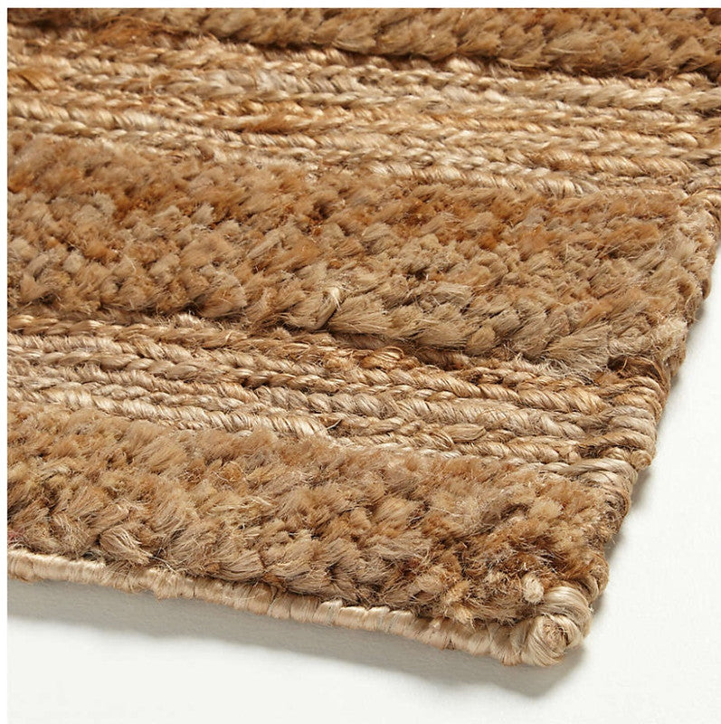 Strata Natural Striped Hand-Knotted Jute Carpet