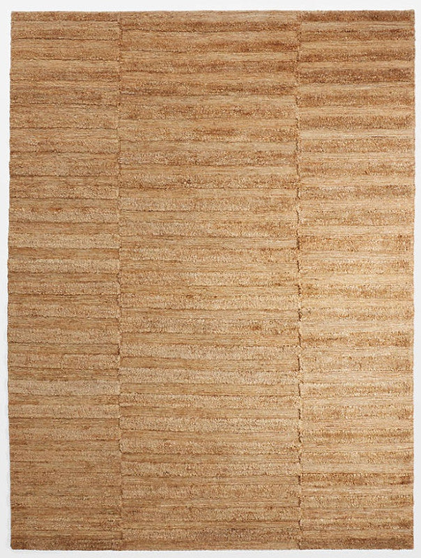 Strata Natural Striped Hand-Knotted Jute Carpet