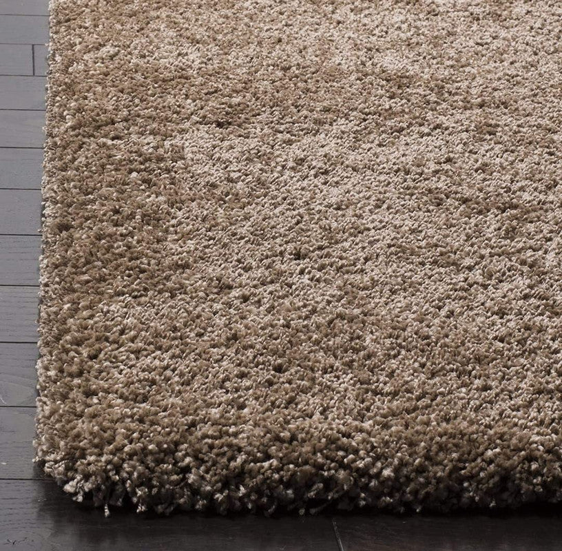 Beige Plush Shaggy Carpet